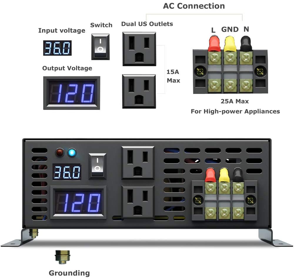 Pure Sine Wave Inverter 5000W 48V 220V - 오프 그리드 순수 사인파 태양광 인버터