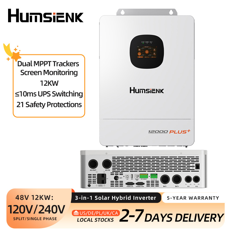 Mppt Hybrid Inverter 48V 8Kw 3 Phase - 험시엔크 48V 12KW/8KW 3-in-1 태양광 하이브리드