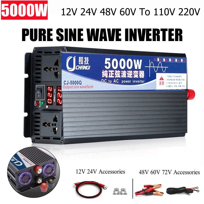 Inverter Pure Sine Wave 60Hz 120V 3000W - 4000W/5000W/5500W/3000W 순수 사인파 인버터 DC 12/24/48/60V/72V