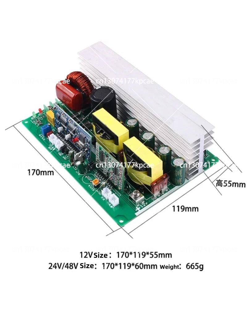 Pure Sine Wave Inverter Board 24V 48V - 750W 1000W 순수 사인파 인버터 DC