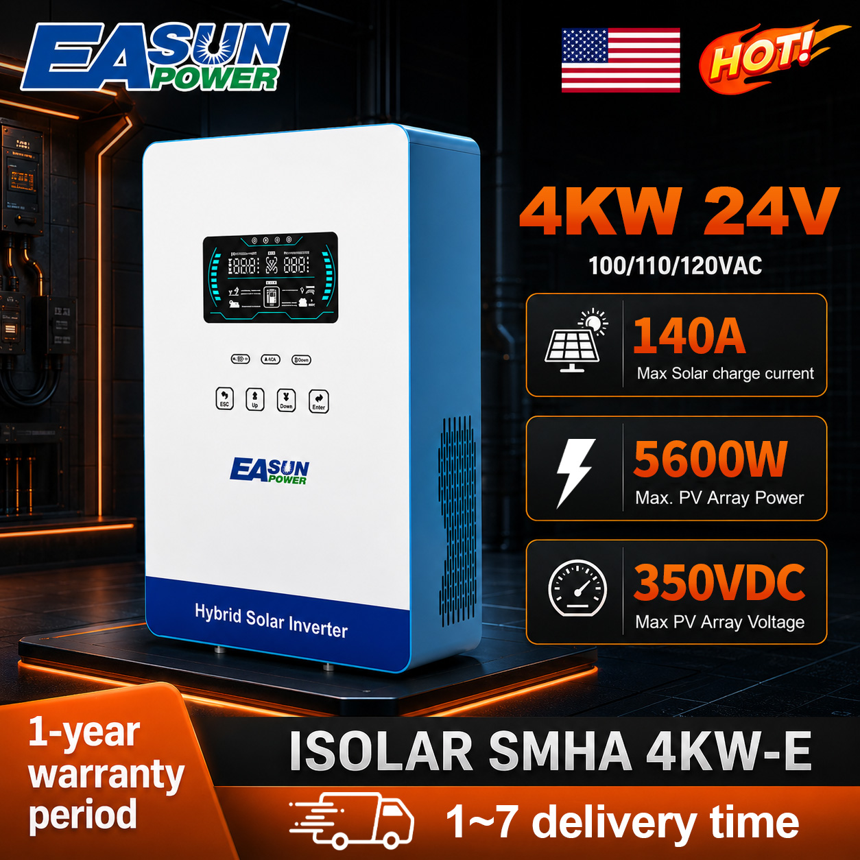 Grid Tie Inverter Limiter 2000W - EASUN POWER 4000W 태양광 인버터 120V