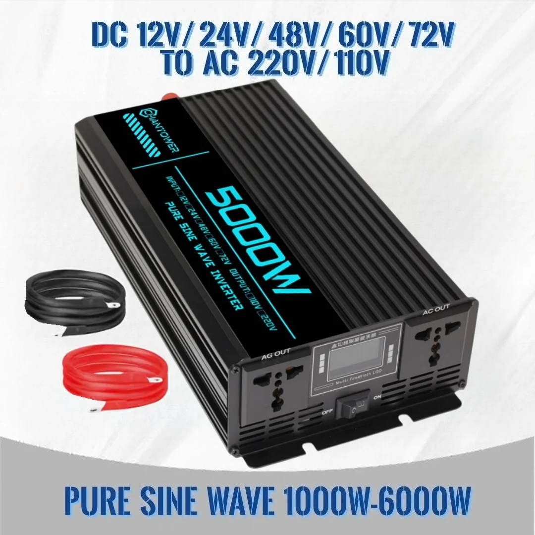 Pure Sine Wave Inverter 5000W 48V 220V - 순수 사인파 인버터, DC 12V/24V/48V/60V/72V를 AC