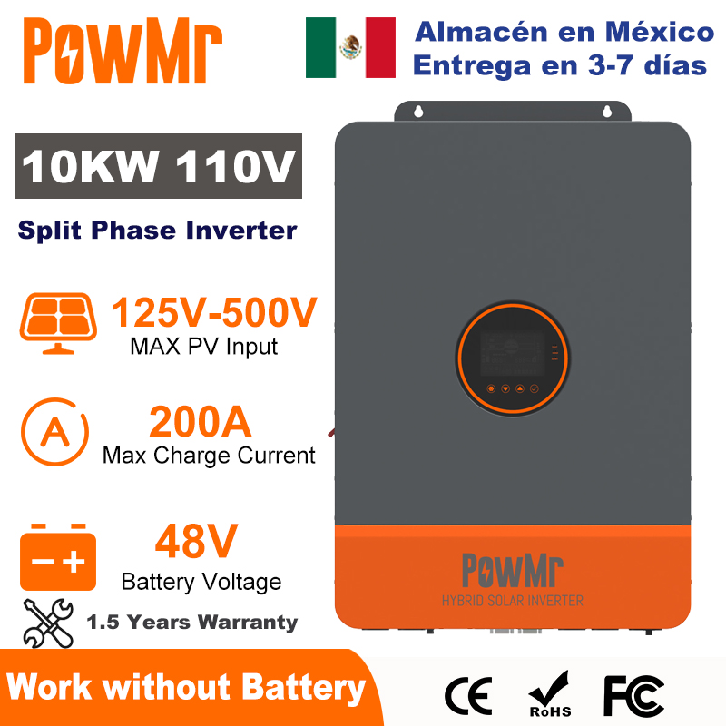 Split Phase Inverter 10Kw 110V 220V - PowMr 10KW 분할 위상 인버터 48V