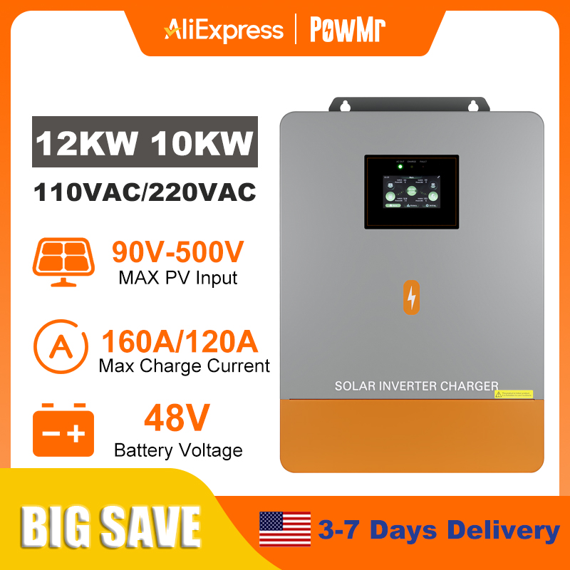 Split Phase Inverter 10Kw 110V 220V - PowMr 12KW 10KW 분리형 인버터 110V
