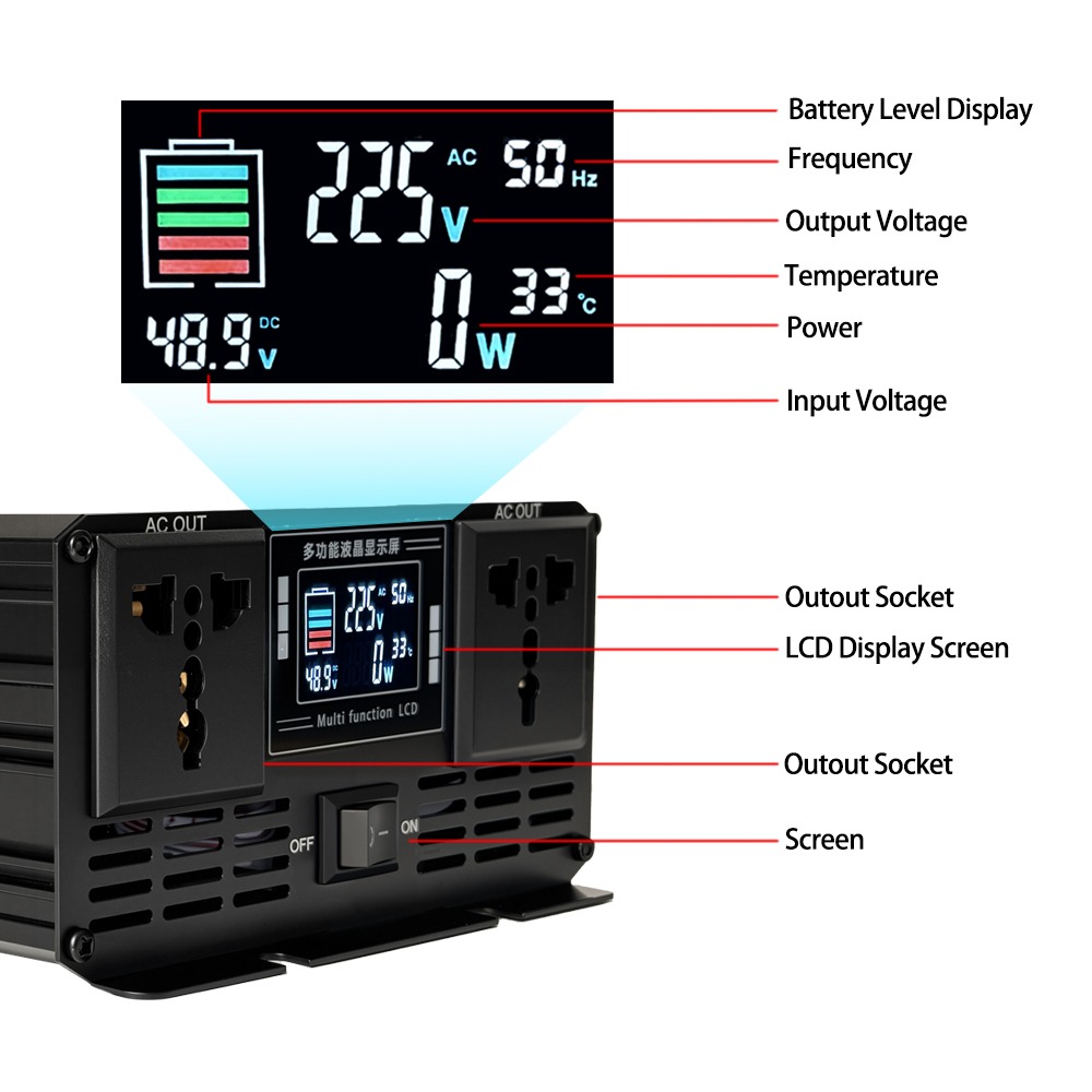 순수 사인파 인버터 DC 12v/24v/48v/60v/ - Pure Sine Wave Inverter 5000W 48V 220V 리뷰 및 가격