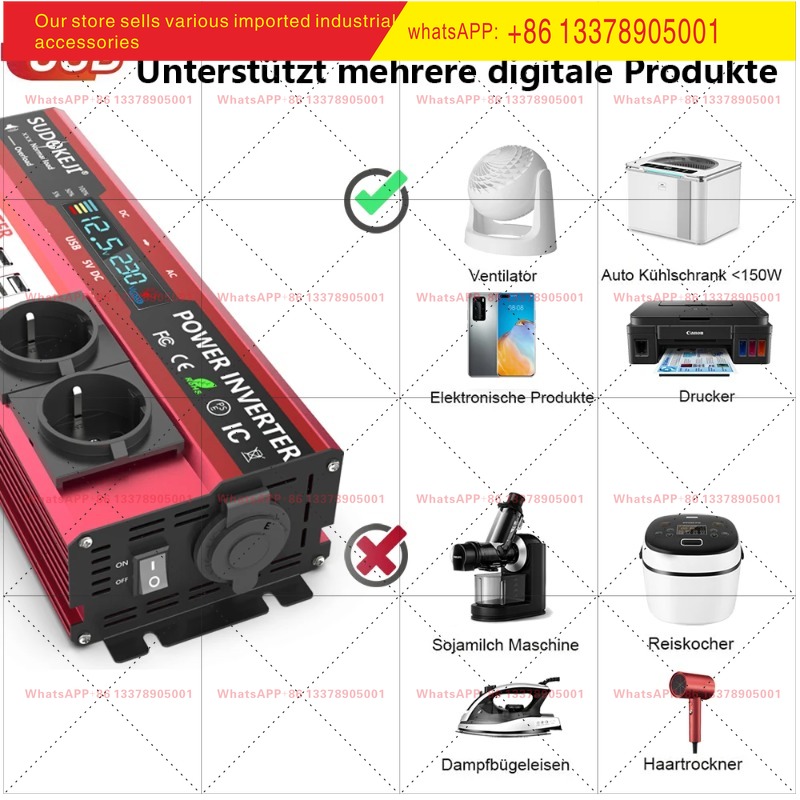12V에서 220V로 변환하는 4000W 피크 출력 인 - Power Inverter 12V 220V 4000W Continuous 리뷰 및 가격