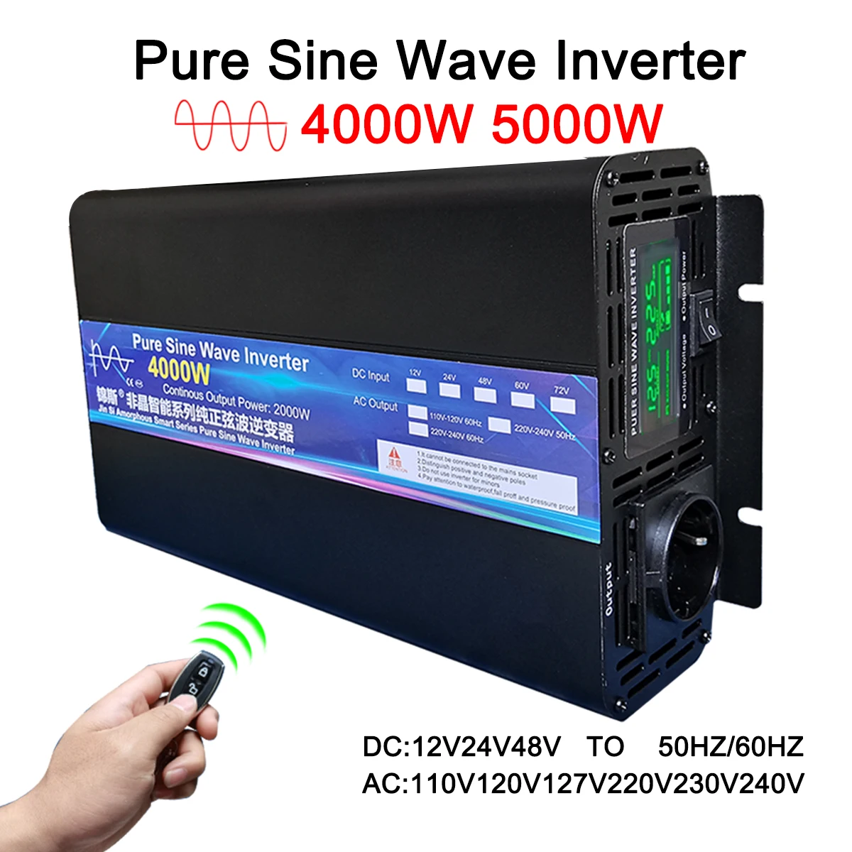 순수 사인파 전력 인버터 2000W 4000W 5000 - Pure Sine Wave Inverter 5000W 48V 220V 리뷰 및 가격