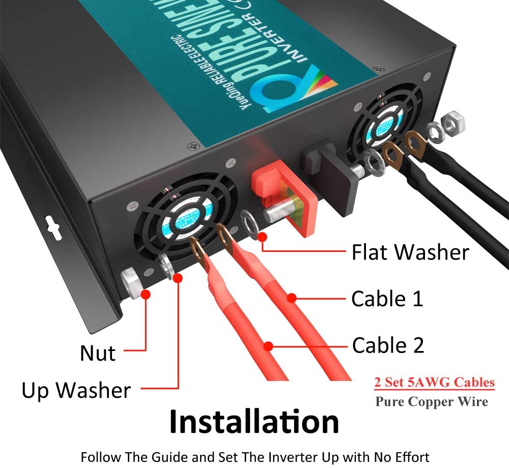 신뢰할 수 있는 순수 사인파 인버터, 태양광 패널 보조 - Inverter Pure Sine Wave 60Hz 120V 3000W 리뷰 및 가격