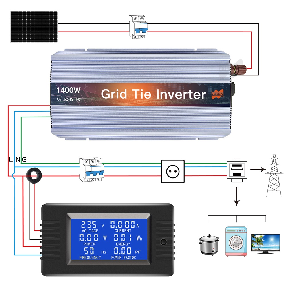 1000-1400W 그리드 타이 마이크로 태양광 인버터 - Micro Inverter 1400W Solar Grid Tie 리뷰 및 가격